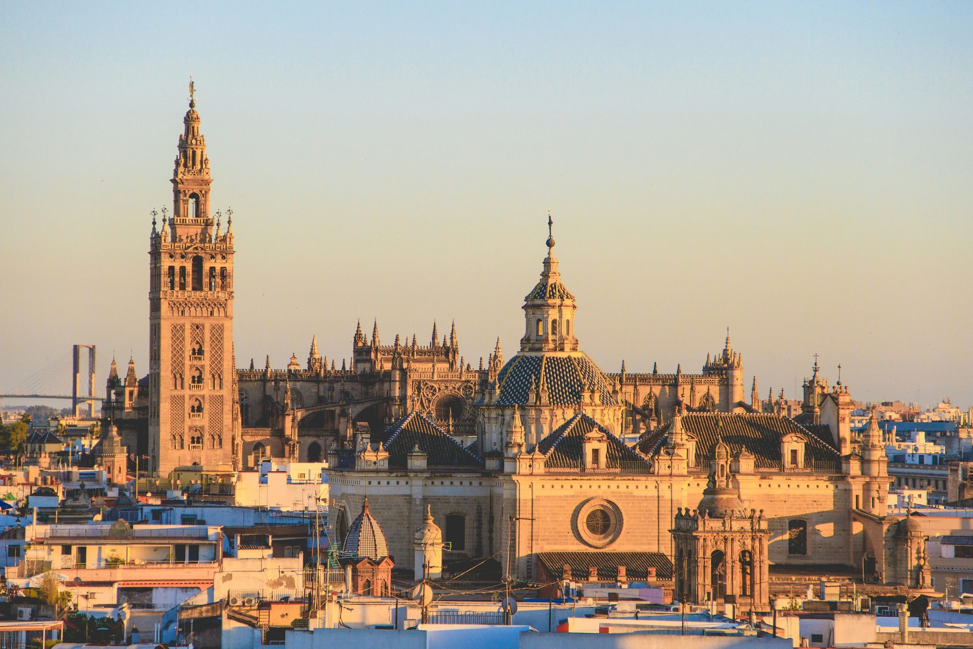 Sevilla cathedral and the Giralda at golden hour