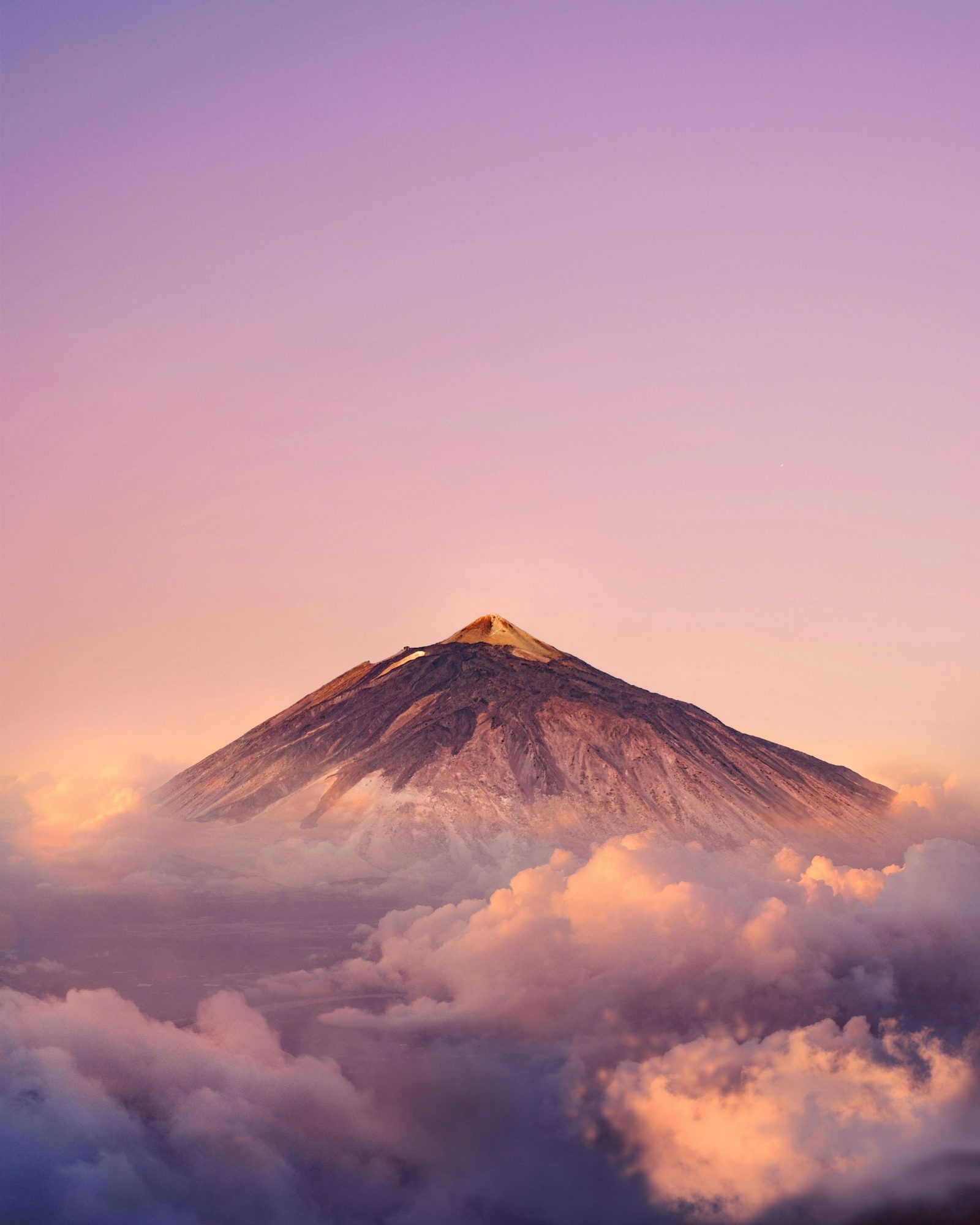 Mount Teide volcano above the clouds, Tenerife